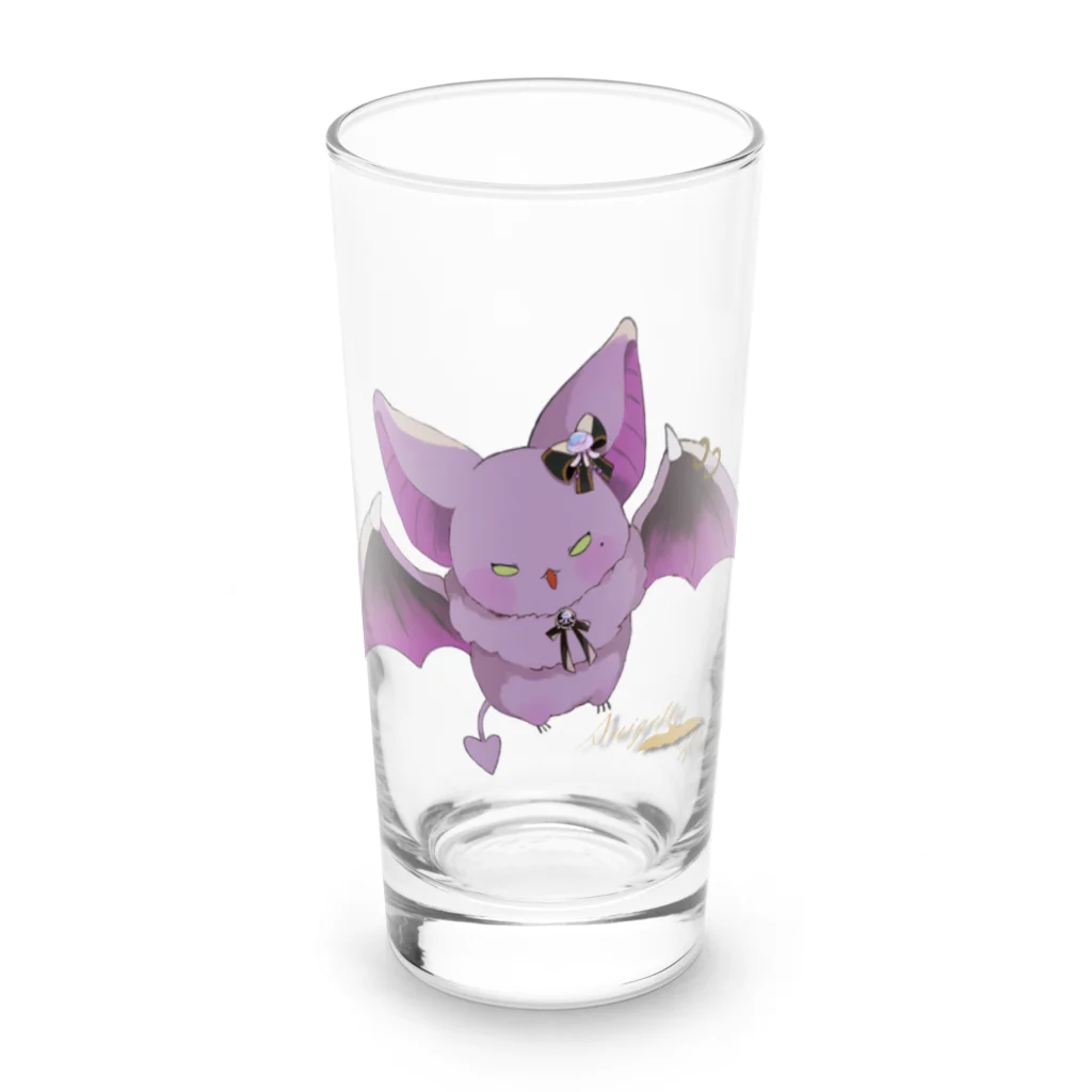 🦇水月黒羽ᙅ⩬のコウモリだもん!!!! Long Sized Water Glass :front