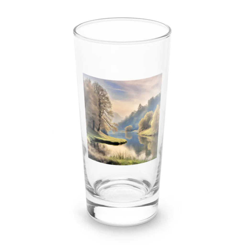 maikoのショップの静かな川辺の風景 Long Sized Water Glass :front