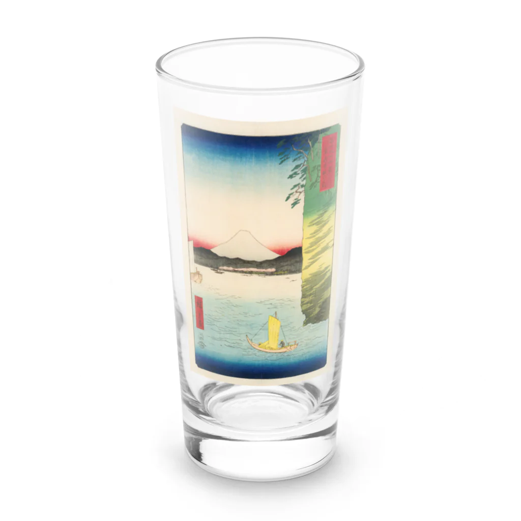 浮世絵屋の広重「冨二三十六景⑯　武蔵本牧のはな」歌川広重の浮世絵 Long Sized Water Glass :front