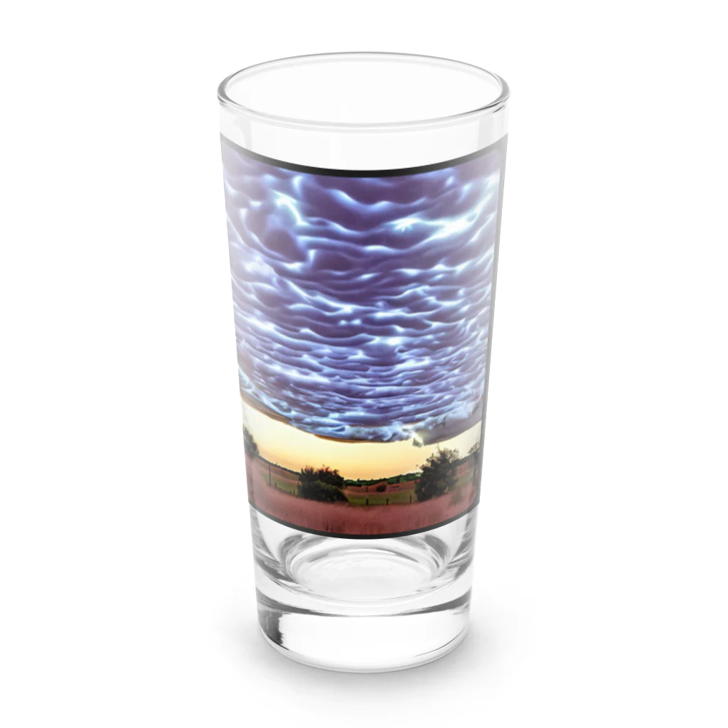 takuSHOP99の夕焼けの雷雲 Long Sized Water Glass :front