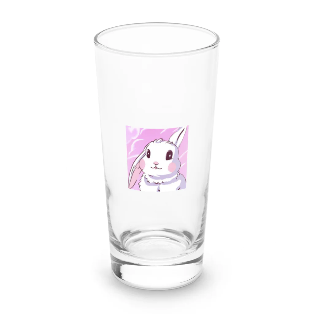 ふわふわうさぎのふわうさちゃん Long Sized Water Glass :front