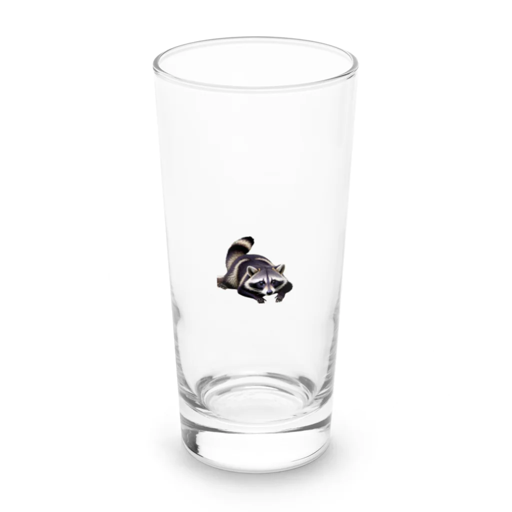 AI イラスト工房の平伏あらいぐま Long Sized Water Glass :front