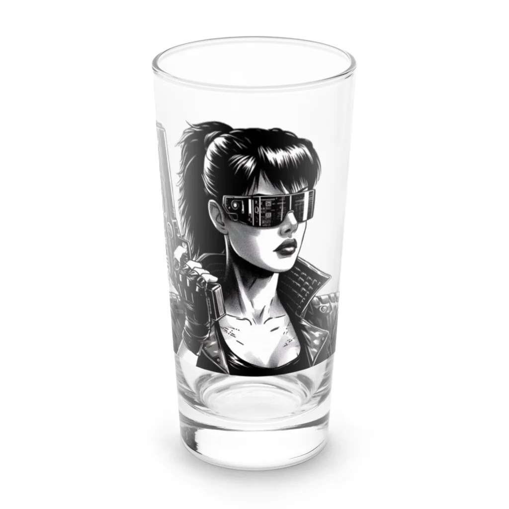 kangekiのサイバーパンクガールNo.8 Long Sized Water Glass :front