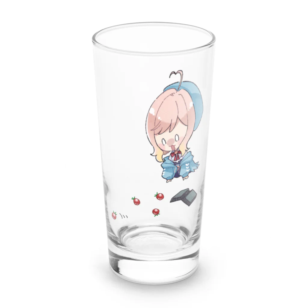 usabit.のぐっず屋さんのトマトぶちまけにゃこ師匠 Long Sized Water Glass :front