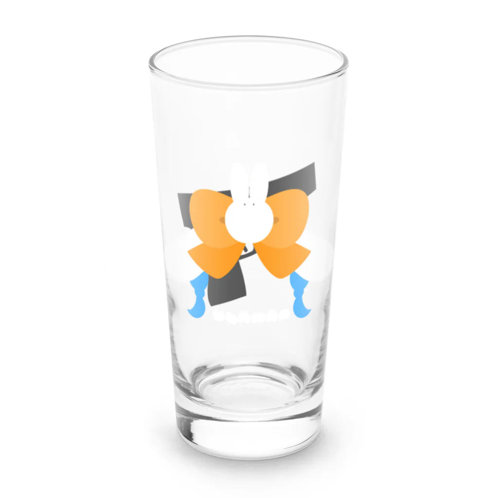 usabit.のぐっず屋さんのうさぎガンマントレードマーク Long Sized Water Glass :front