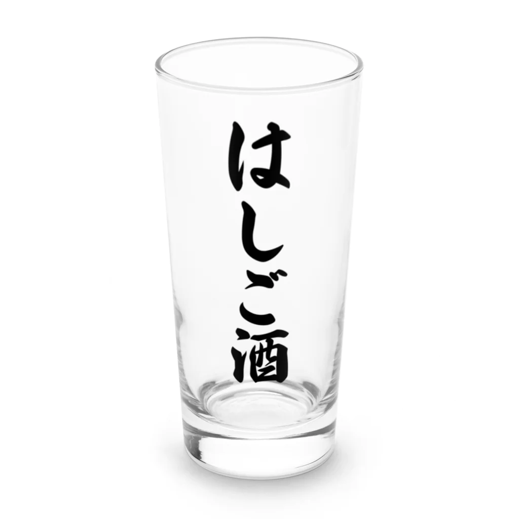 着る文字屋のはしご酒 Long Sized Water Glass :front