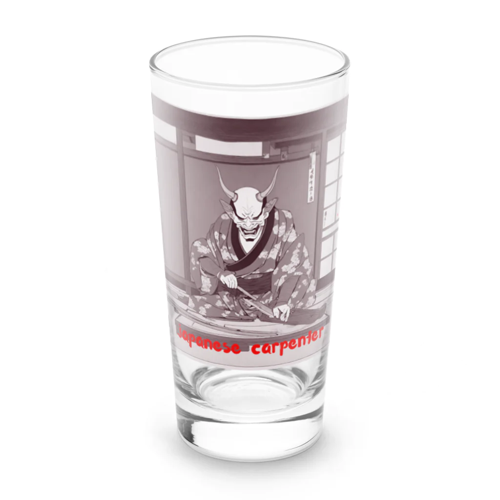 職人たちを応援したいの堅物大工職人 Long Sized Water Glass :front