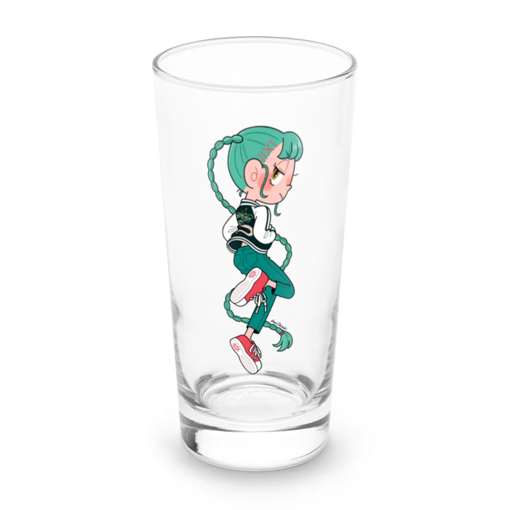 おおつきあやの辰年ガール Long Sized Water Glass :front