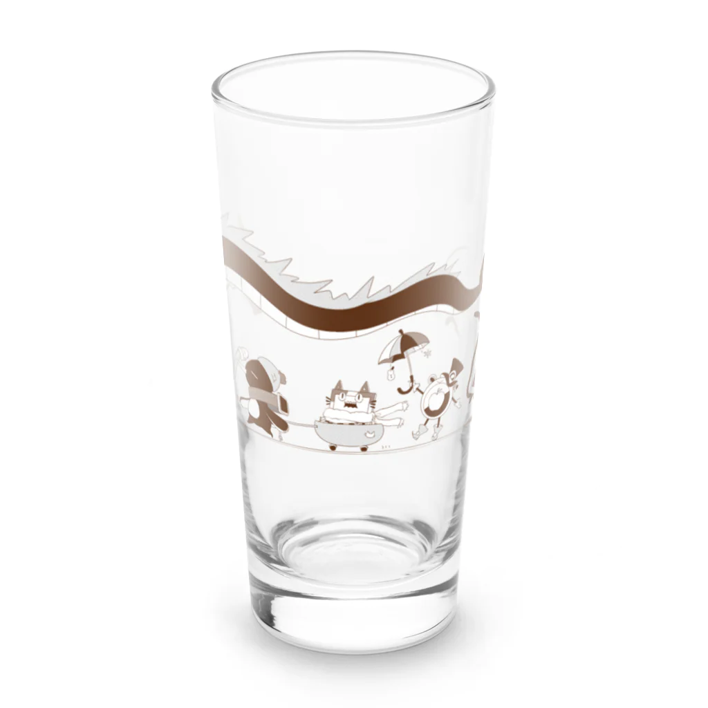 kogonのデジタルなモンスターたち・モノクロ Long Sized Water Glass :front