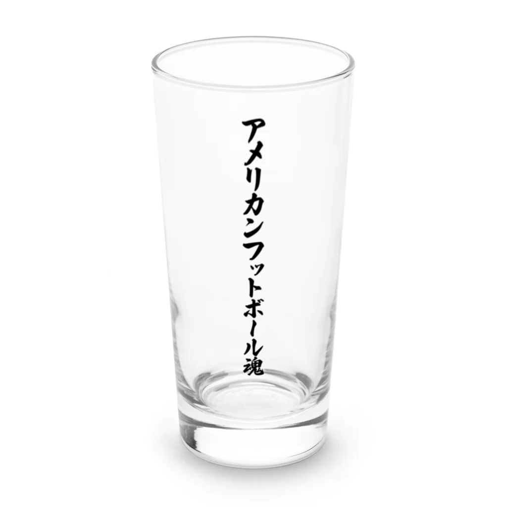 着る文字屋のアメリカンフットボール魂 Long Sized Water Glass :front