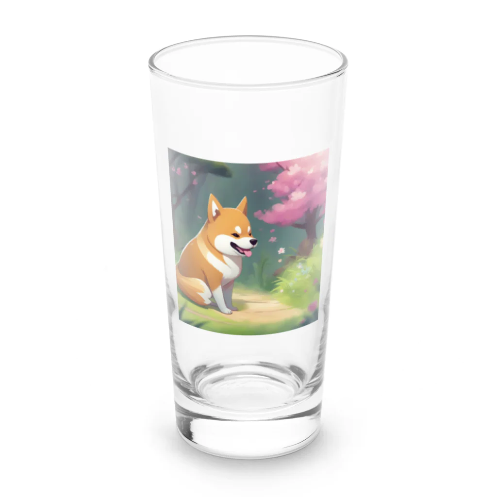 tagosakunのゆるしば Long Sized Water Glass :front