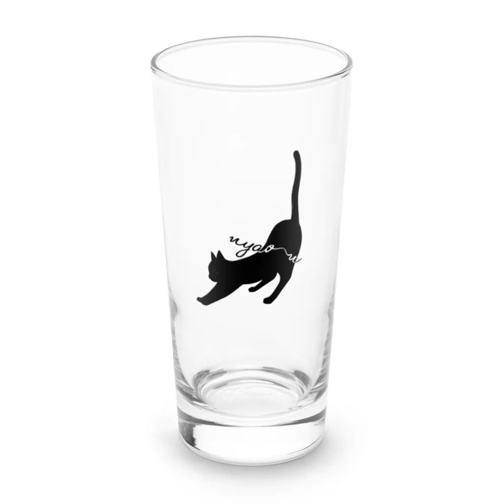 ikikiのにゃおーん Long Sized Water Glass :front