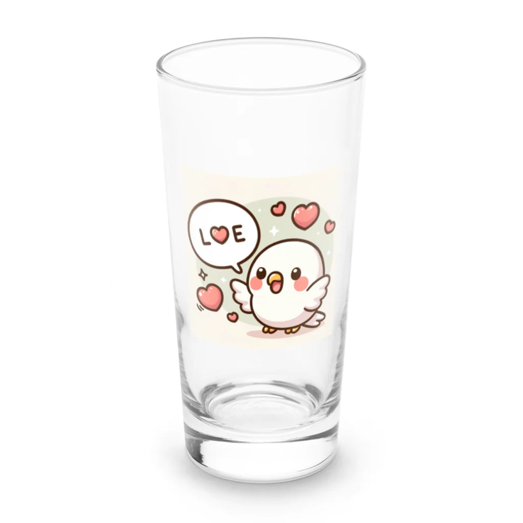 colorsの小鳥のラブちゃん Long Sized Water Glass :front