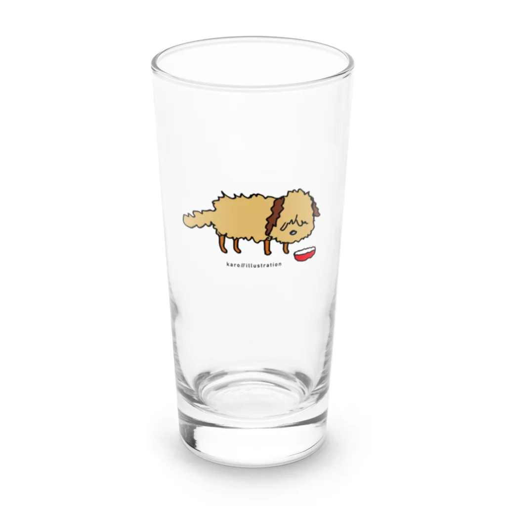 karo///illustrationのいろいろわんこシリーズ　モフモフわんこ Long Sized Water Glass :front