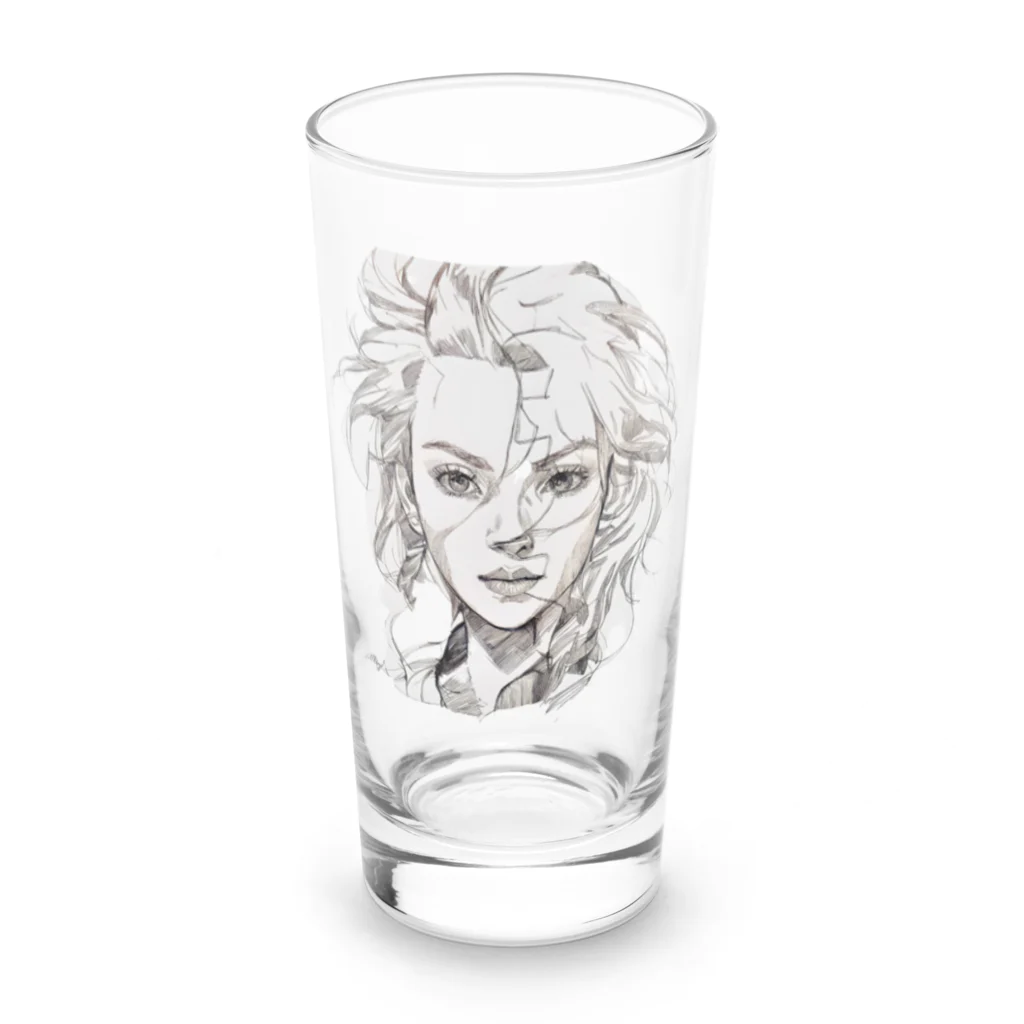 fashion-forwardのエロカッコイイ女性 Long Sized Water Glass :front