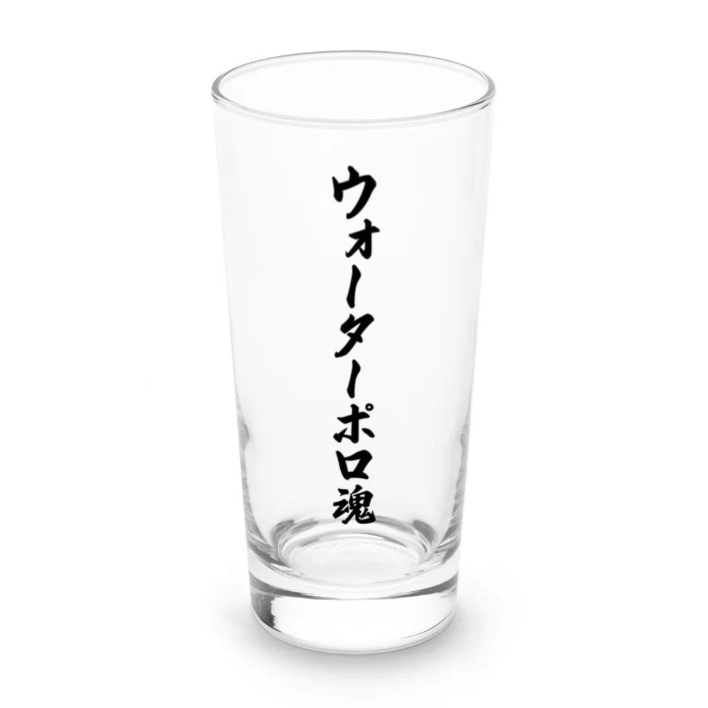 着る文字屋のウォーターポロ魂 Long Sized Water Glass :front