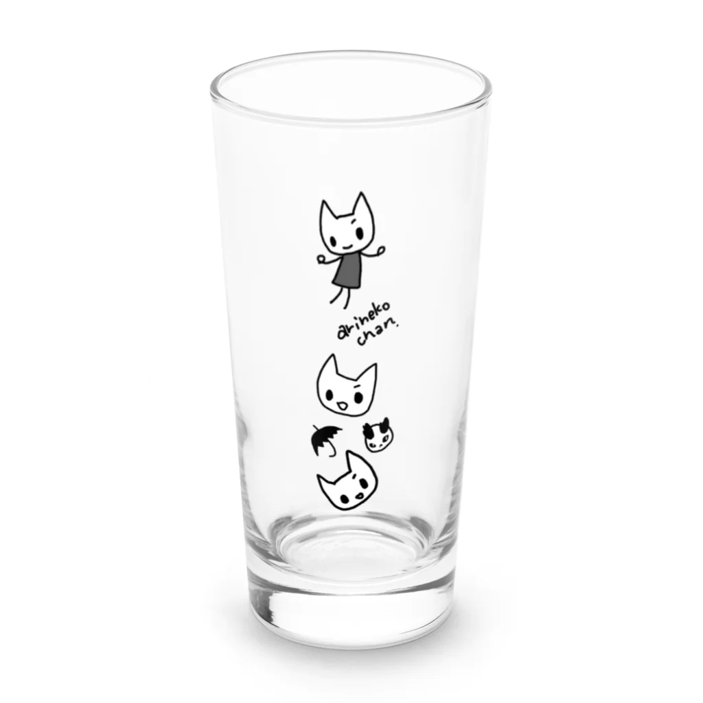 雨庭有沙 ありねこちゃん グッズ屋さんのありねこちゃんロングロング Long Sized Water Glass :front