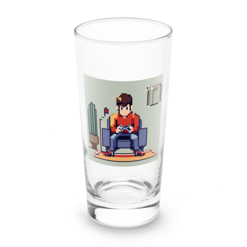 y-syo-のゲームするロケットボーイ Long Sized Water Glass :front