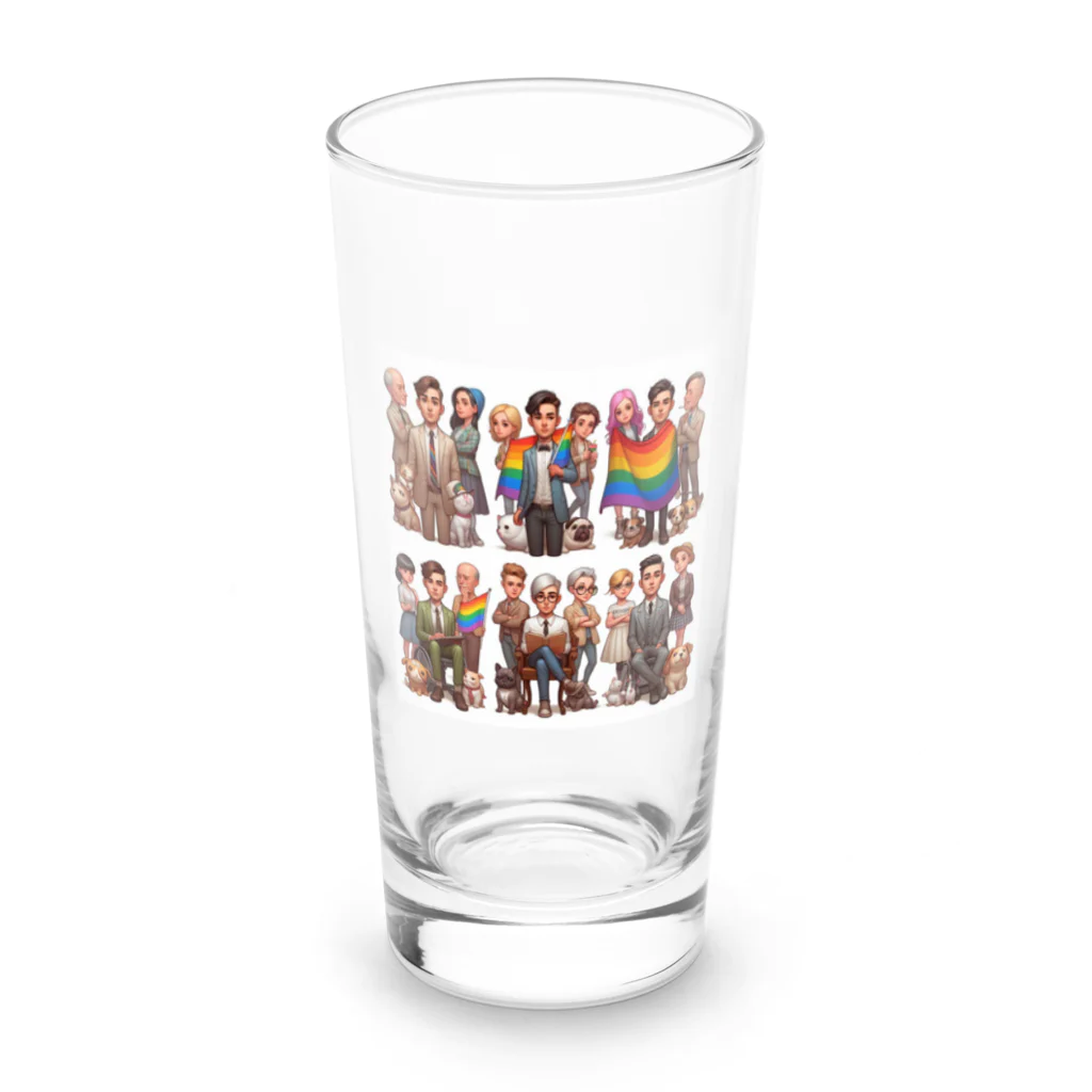 KyleのLGBTQサポート Long Sized Water Glass :front