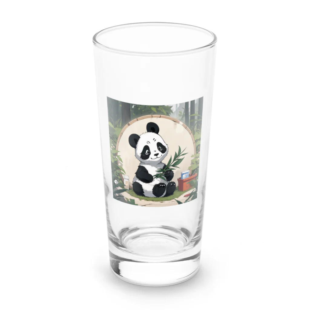 harusan29のパンダエコワリアン: リサイクルやエコ活動を促進する可愛いパンダ  Long Sized Water Glass :front