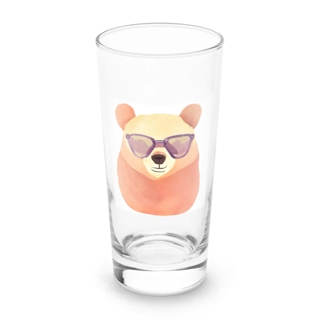 さとうさしみ。のメガネっクマ① Long Sized Water Glass :front