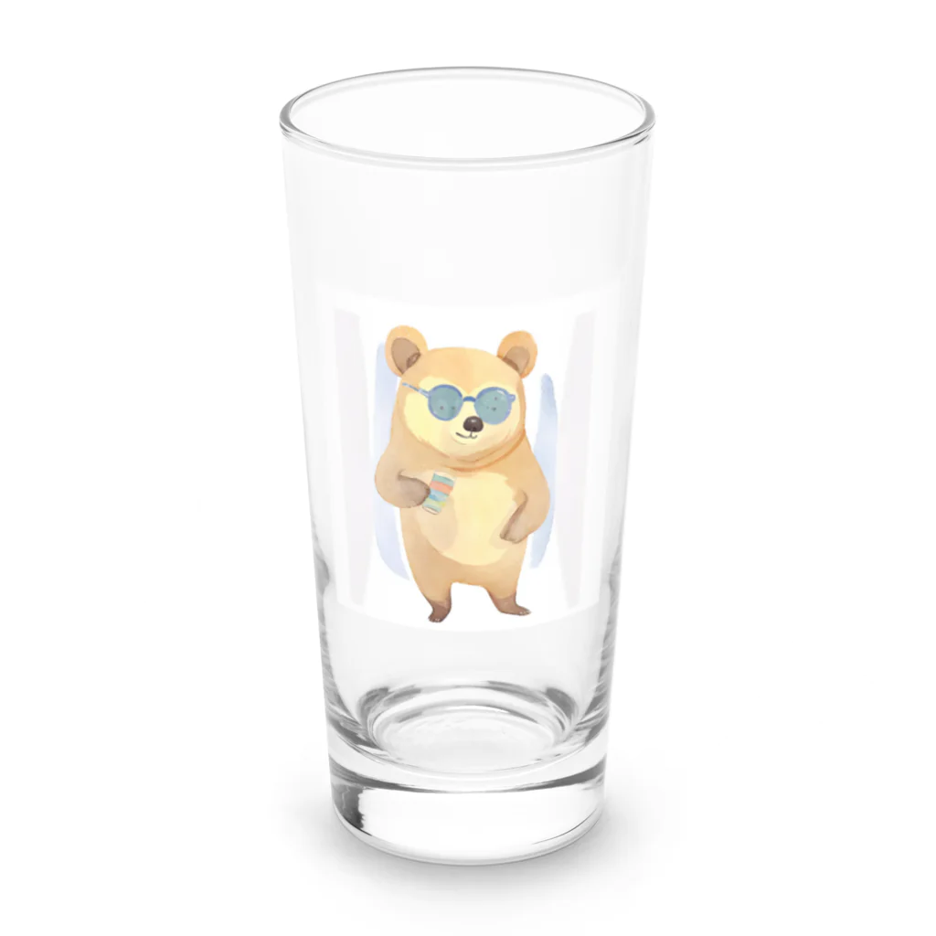 さとうさしみ。のメガネっクマ② Long Sized Water Glass :front