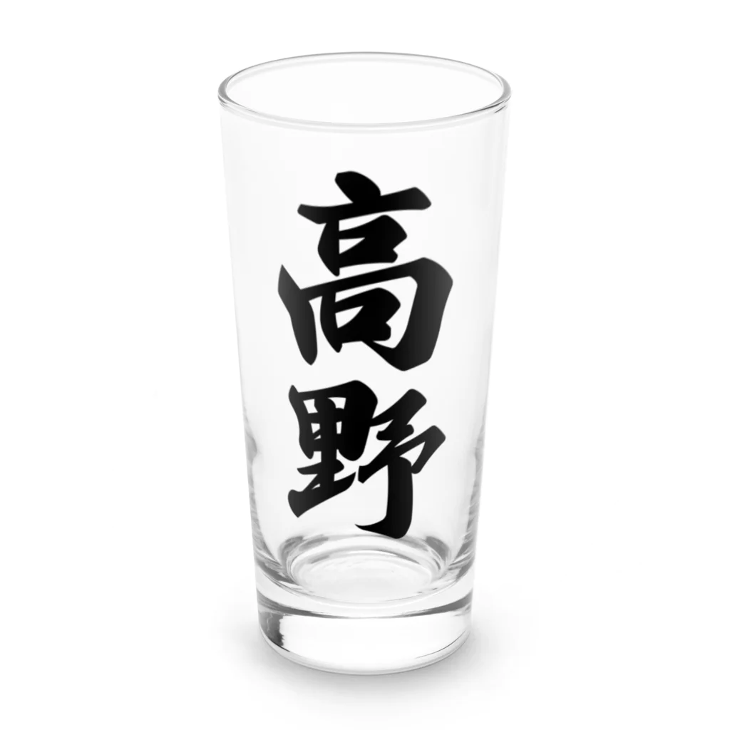 着る文字屋の高野 Long Sized Water Glass :front