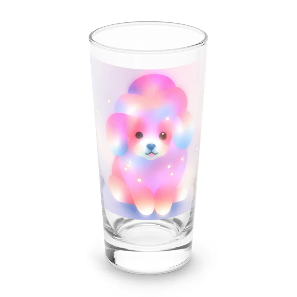 ゆめかわSHOPの（いぬ）かわいいわたあめ動物園 Long Sized Water Glass :front