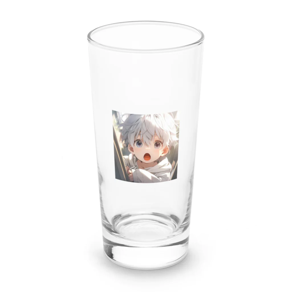 ∬ちゃむまちゃ∬(正月SP荒野の光)のまちゃのイラストグッツ Long Sized Water Glass :front