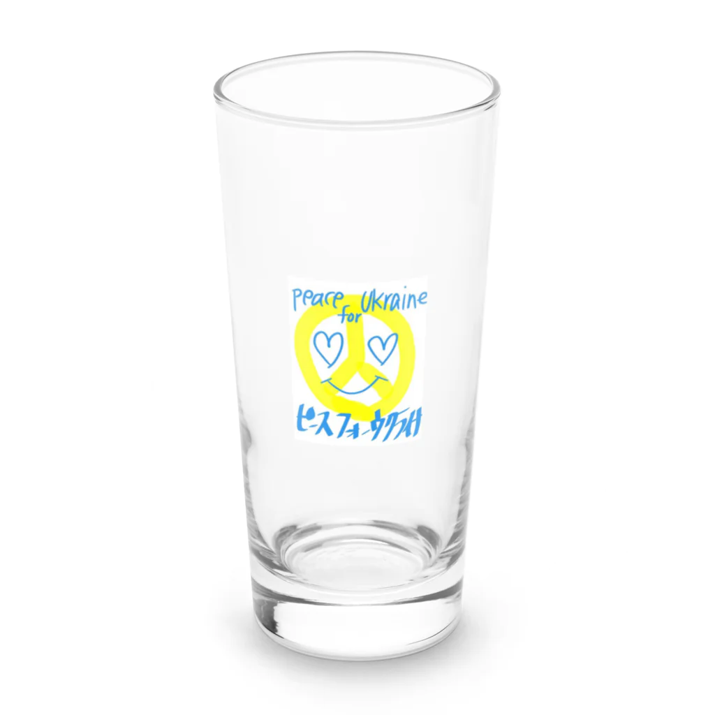 ピース フォー ウクライナのウクライナちゃん Long Sized Water Glass :front