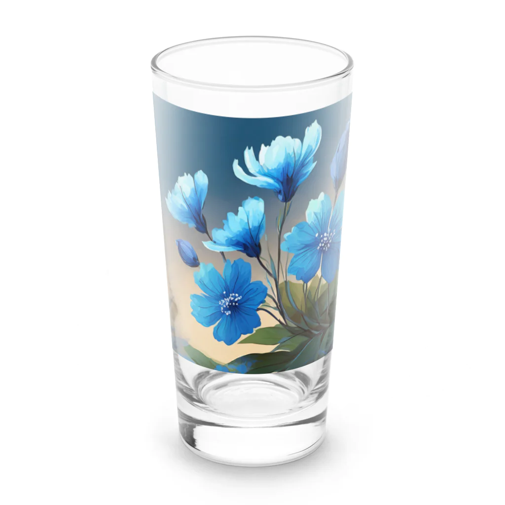 Happy Shopの青い花 Long Sized Water Glass :front