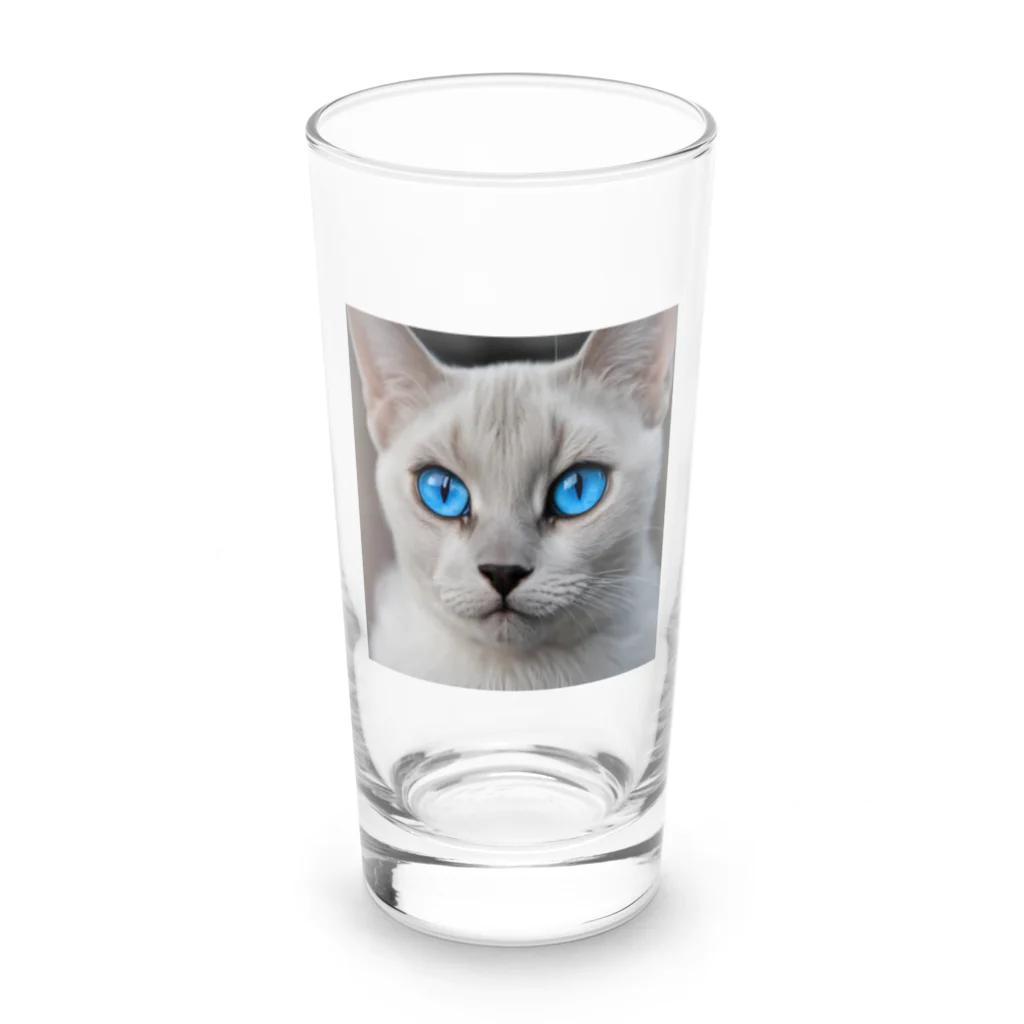 ソラトラの青目の猫 Long Sized Water Glass :front