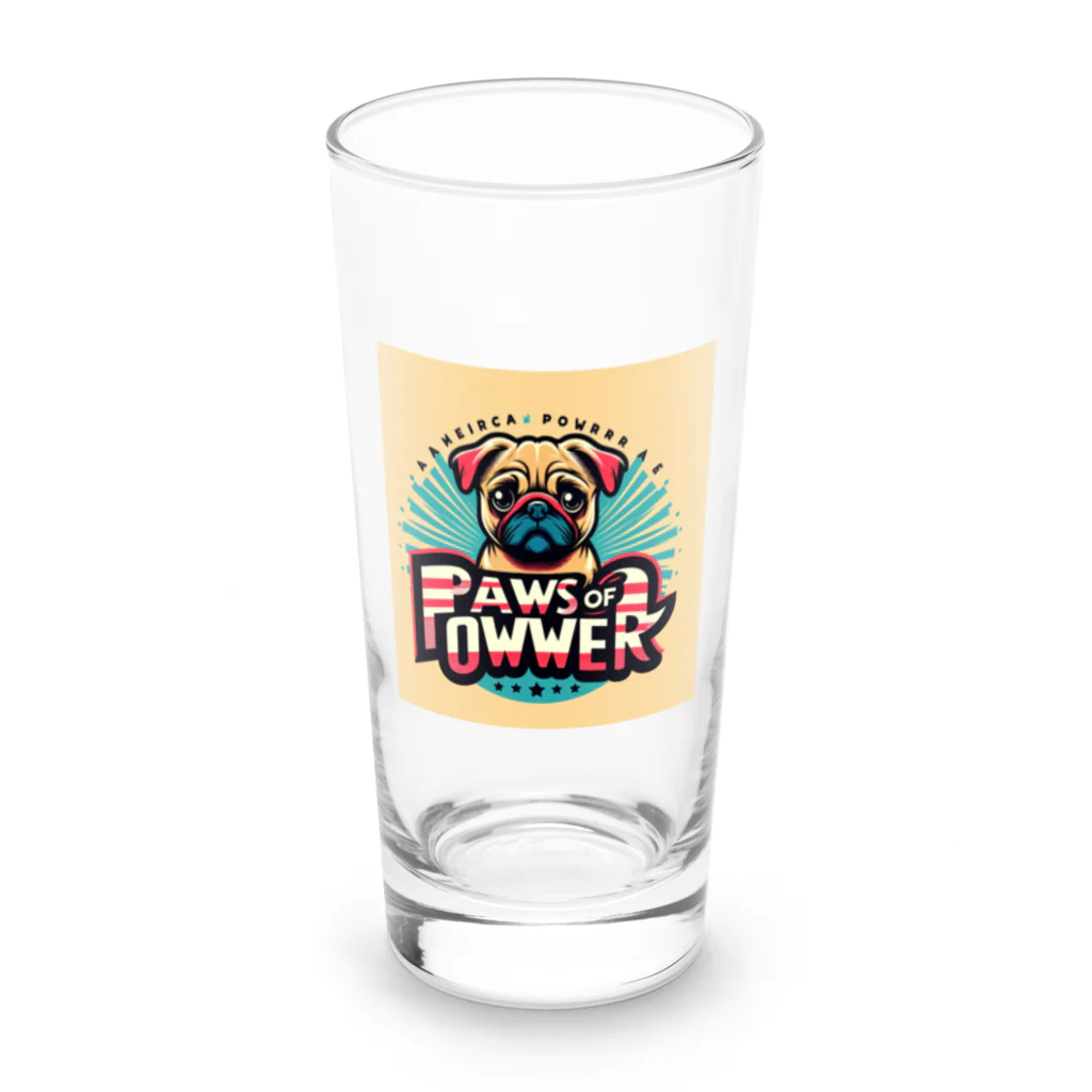 Urban pawsのパグチワワ「Paws of Power」 Long Sized Water Glass :front