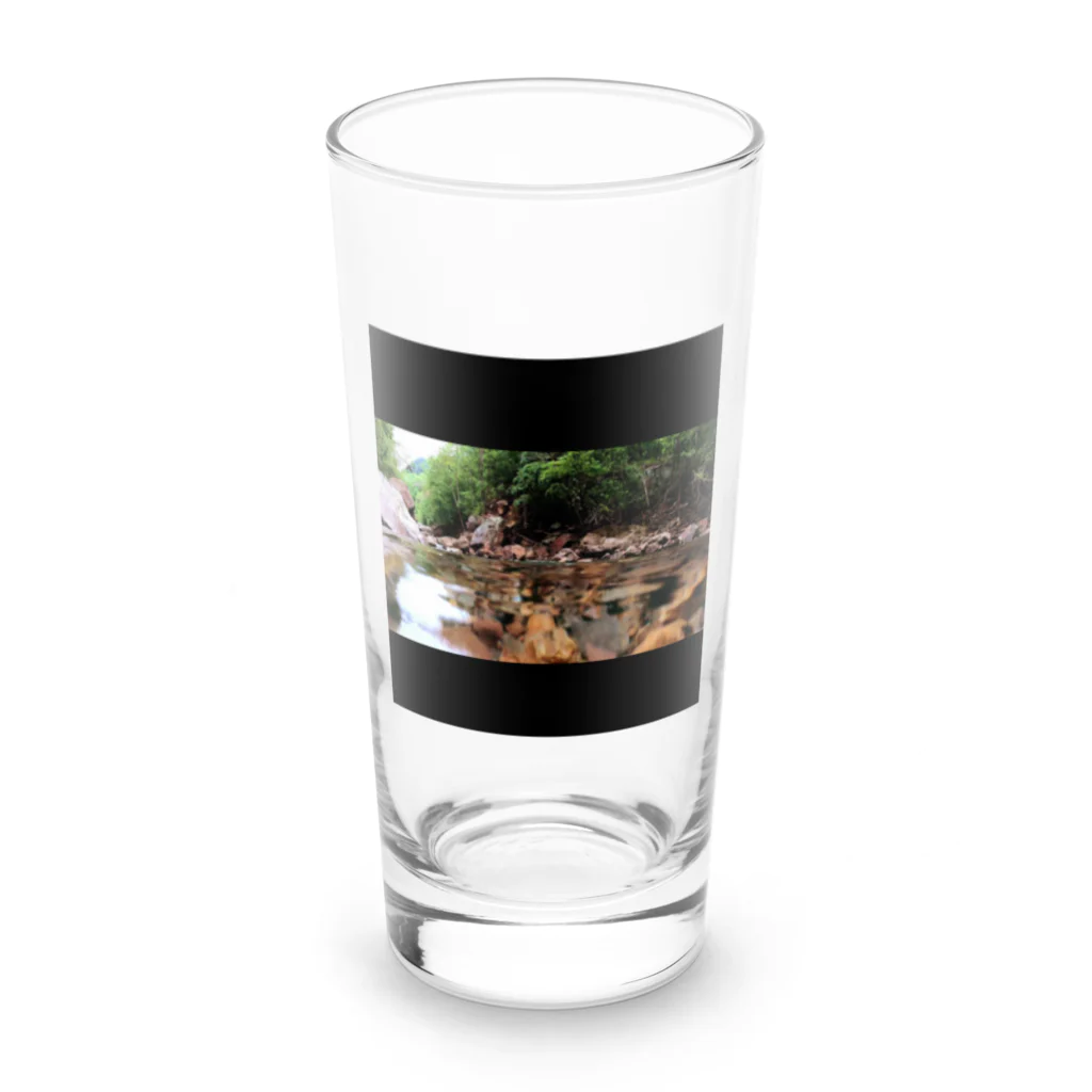 ココロ葉shopの森林のせせらぎ小川 Long Sized Water Glass :front