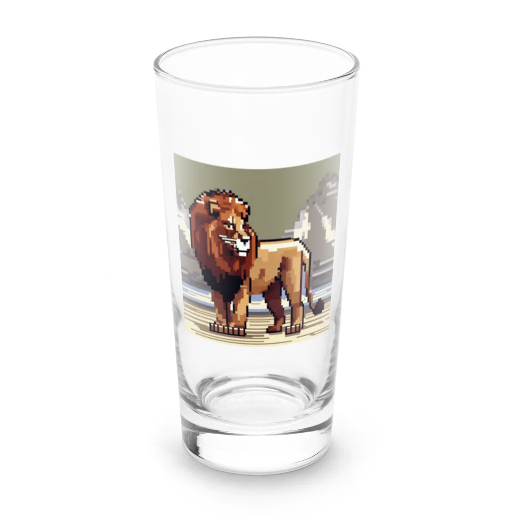 テフラんずのドット絵のライオン Long Sized Water Glass :front