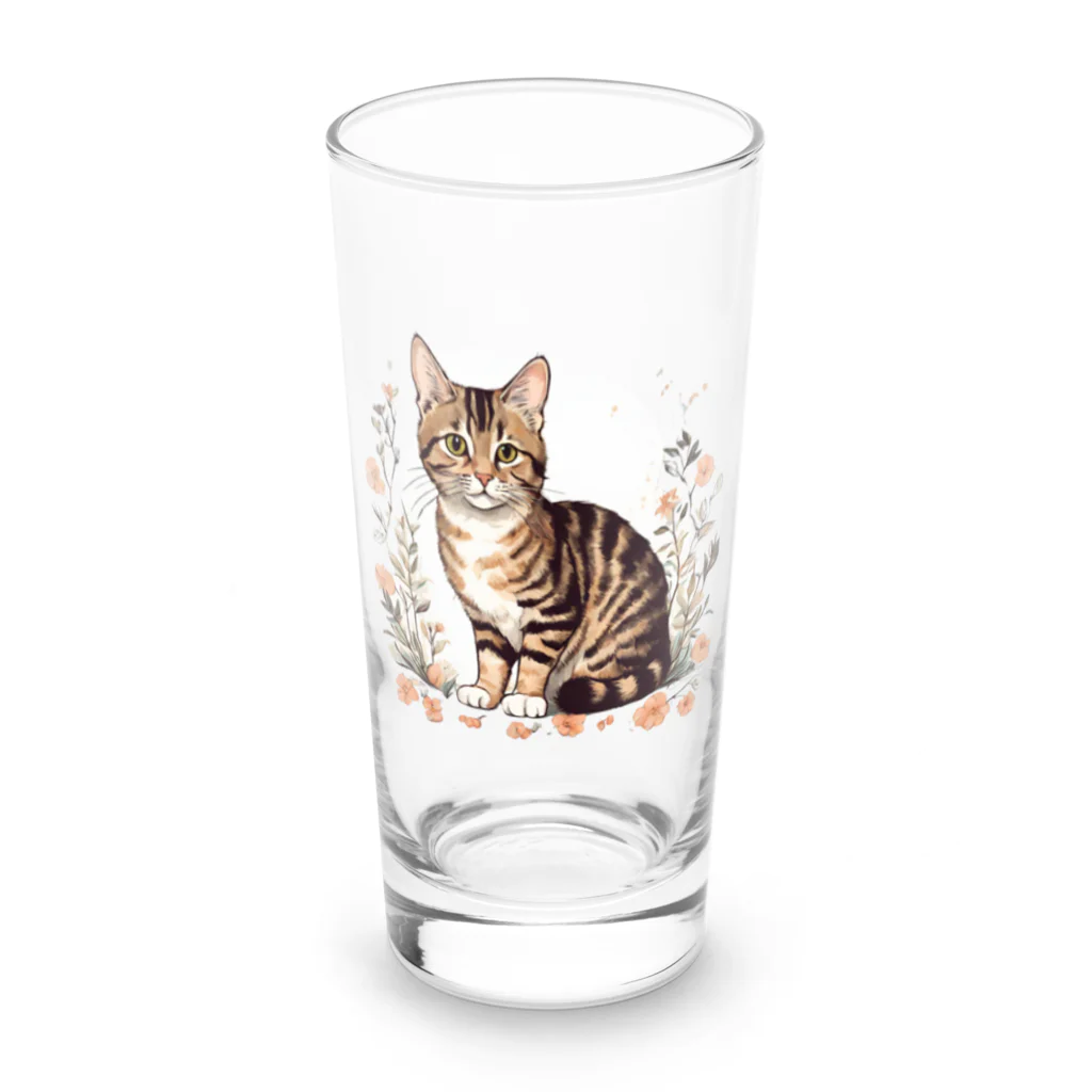 rei0625のとらねこ Long Sized Water Glass :front