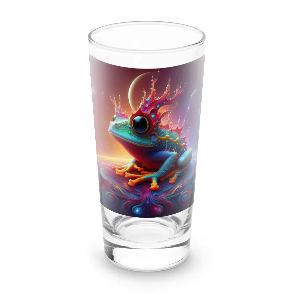 ilovefrogの宇宙の中に浮かぶベルツノガエル Long Sized Water Glass :front