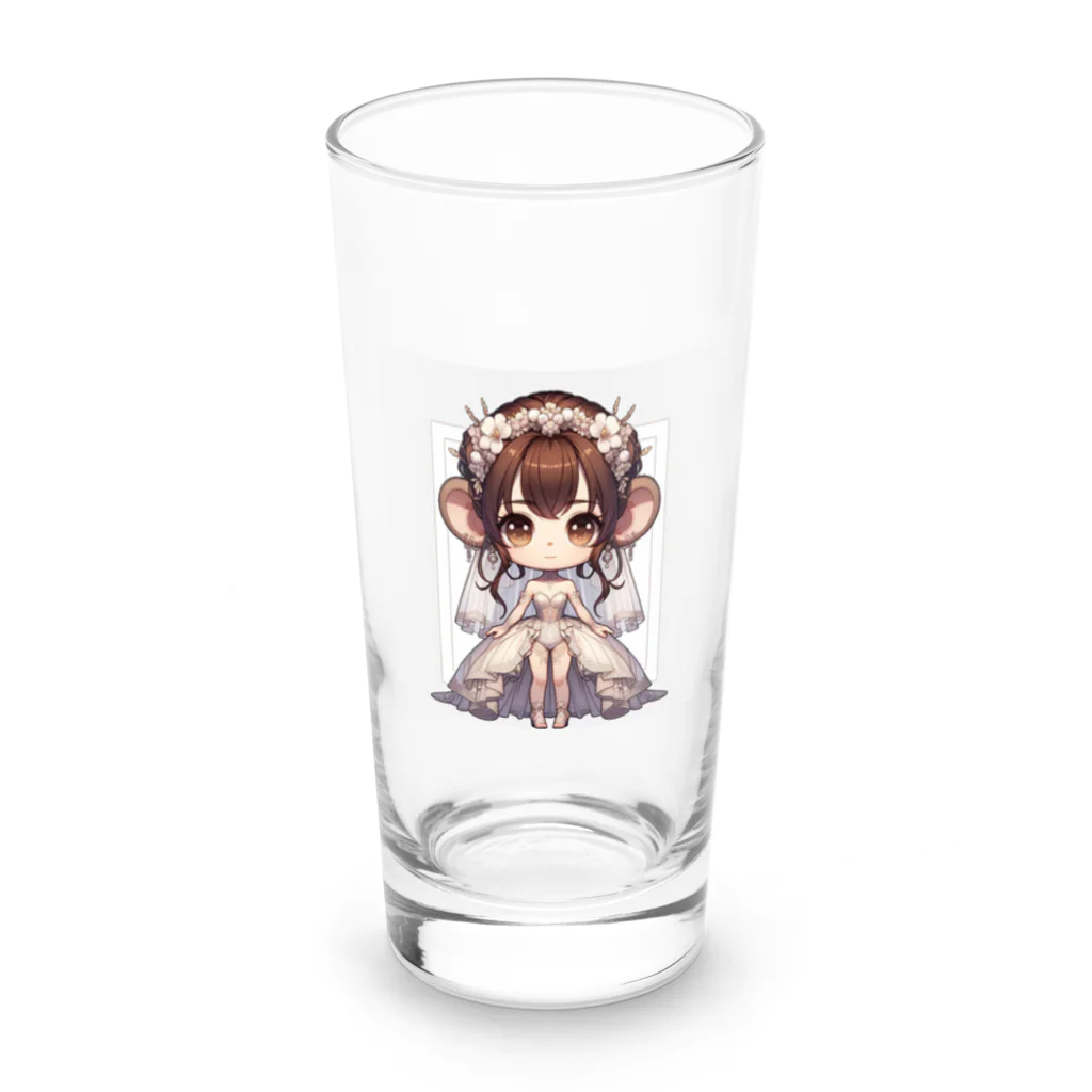 干支シティの申の花嫁 Long Sized Water Glass :front