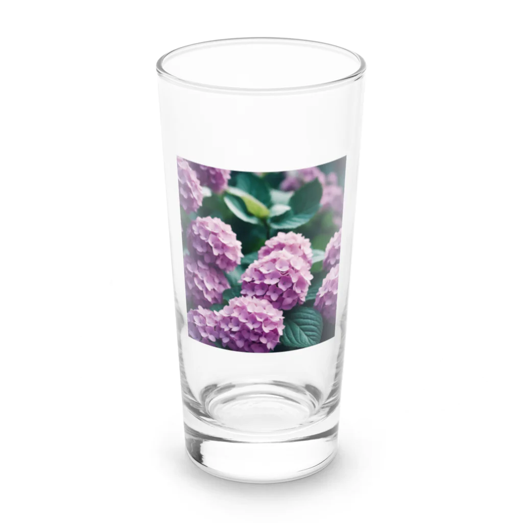 neat55のアジサイの球状の花房 Long Sized Water Glass :front