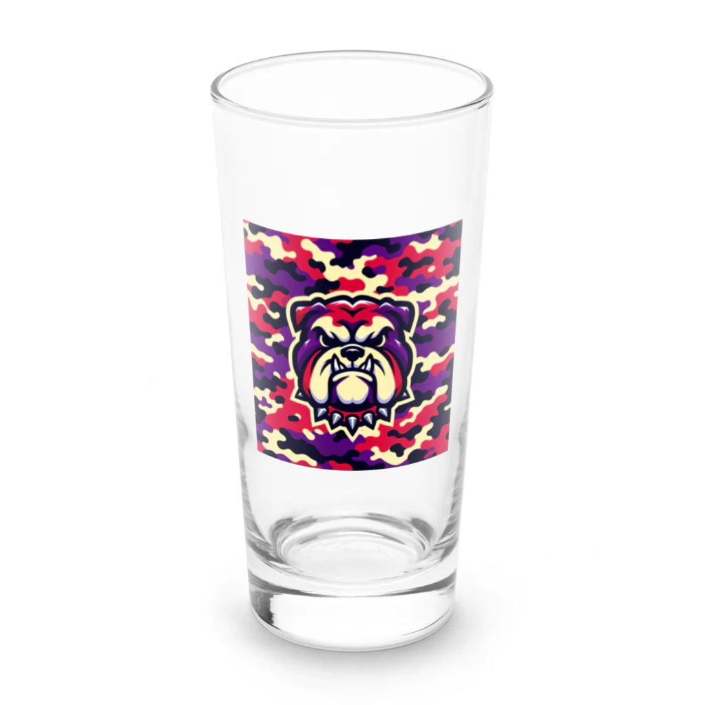 迷彩キャラクター工房の迷彩ブルドッグ Long Sized Water Glass :front