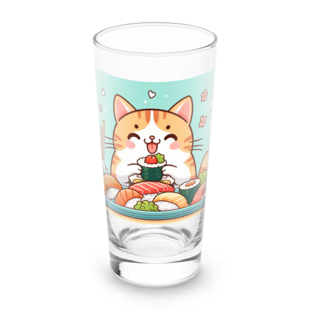 zuuu-の☆す☆し☆ね☆こ☆ Long Sized Water Glass :front