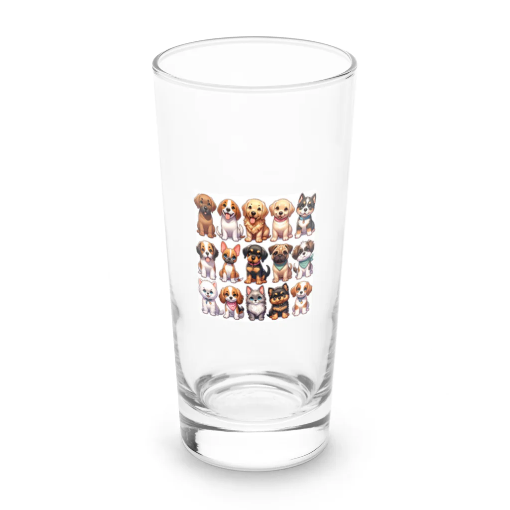 タマちゃんのいろいろなワンコ Long Sized Water Glass :front