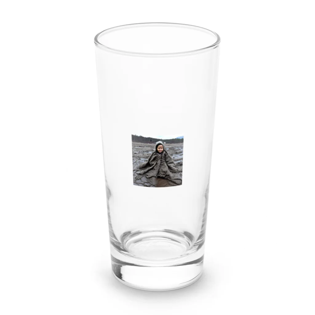 gabliel.の泥遊びをする子ども Long Sized Water Glass :front