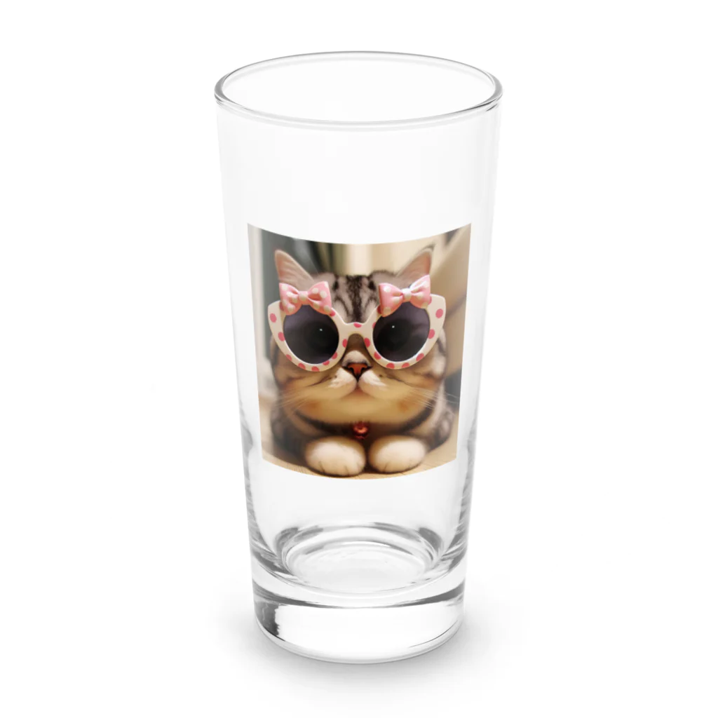 BinaryStoreのスタイリッシュな猫ちゃん Long Sized Water Glass :front