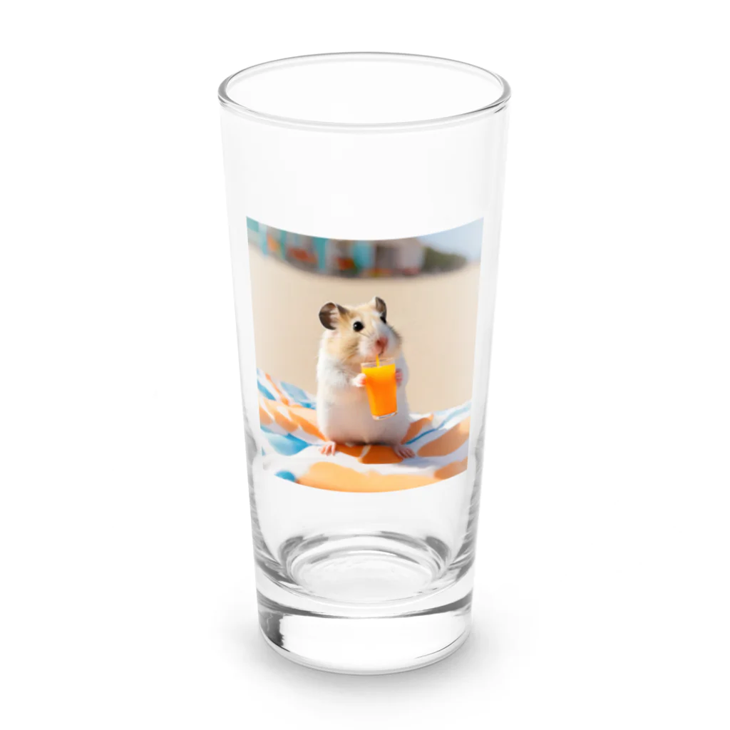 ham love shopのサマータイム☆ハムスター Long Sized Water Glass :front