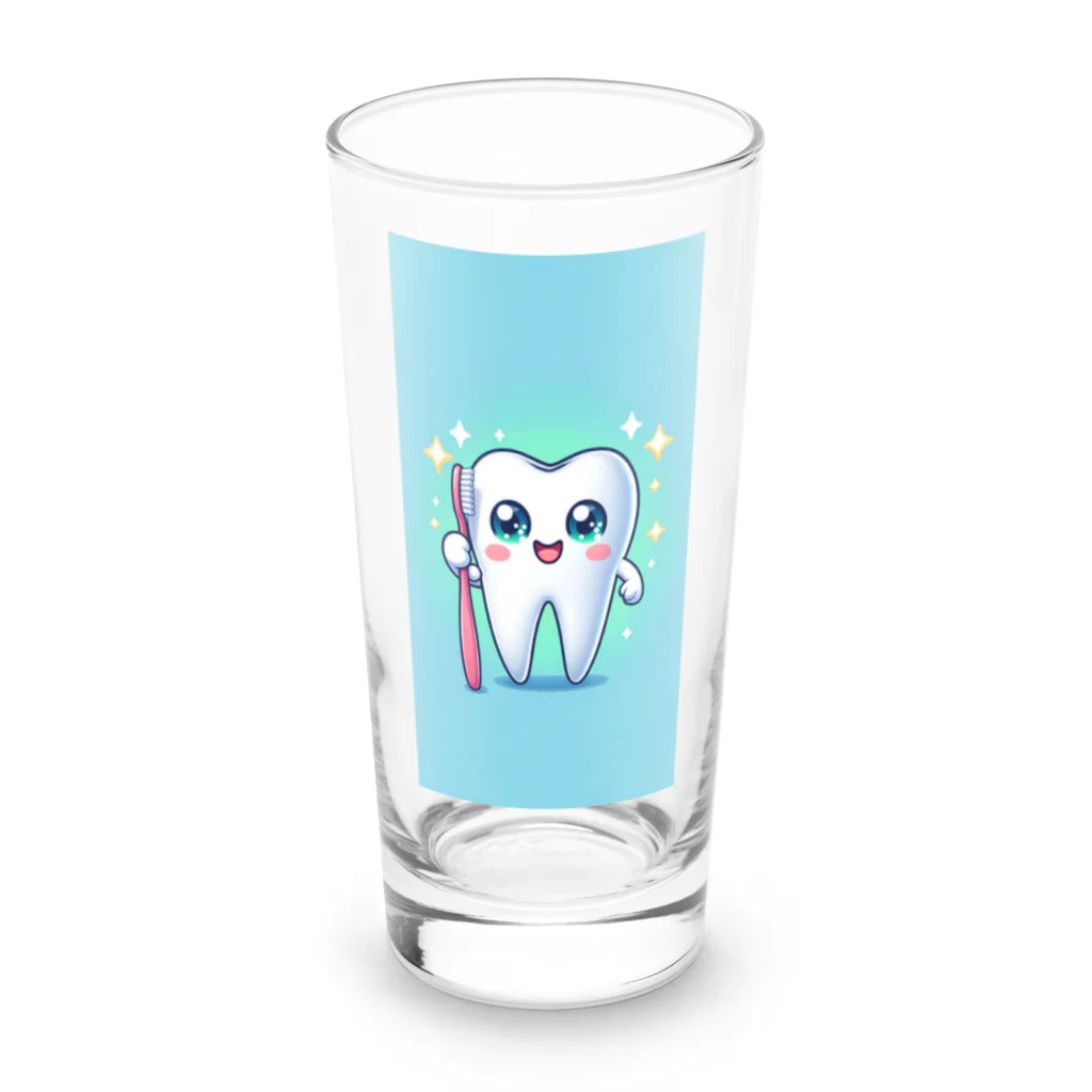 kuma310のカワイイ歯のキャラクターが登場！ Long Sized Water Glass :front