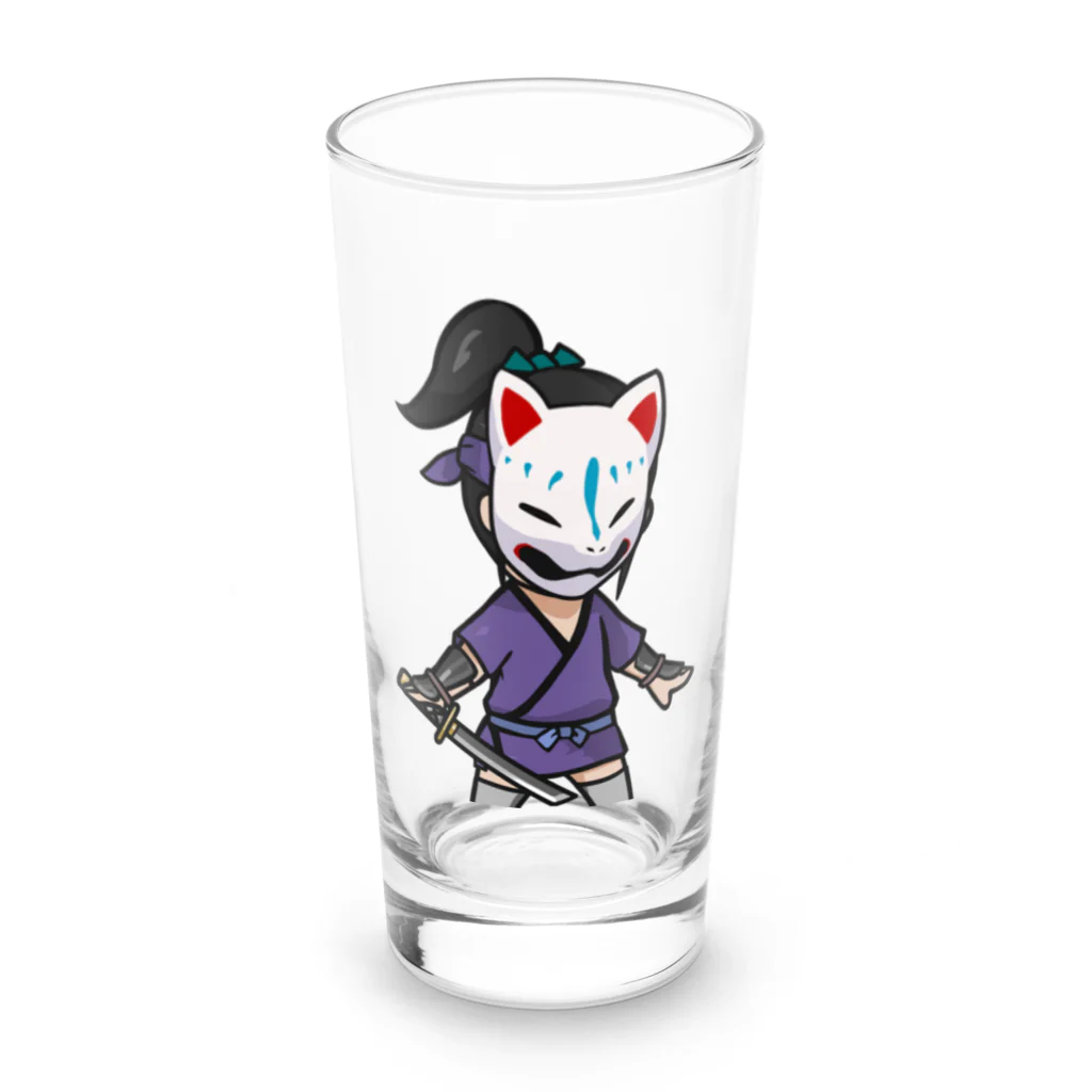 ninjayaの狐白（クリプト忍者） Long Sized Water Glass :front