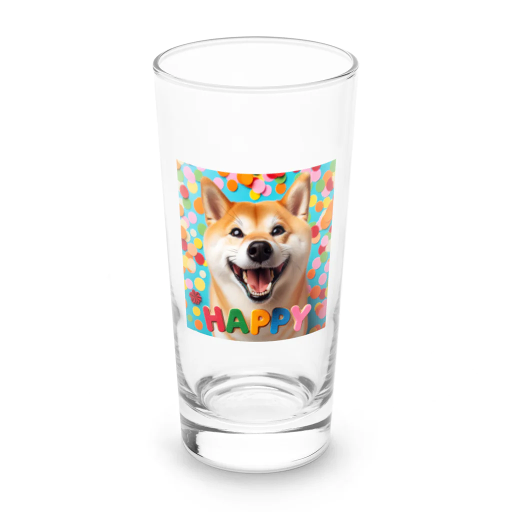 ANTARESの今日もハッピーな柴犬 Long Sized Water Glass :front