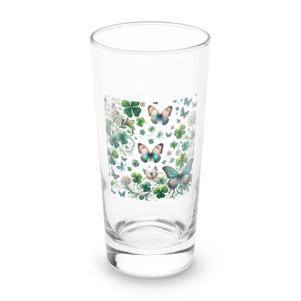 Lovers-chapelの四葉のクローバー Long Sized Water Glass :front