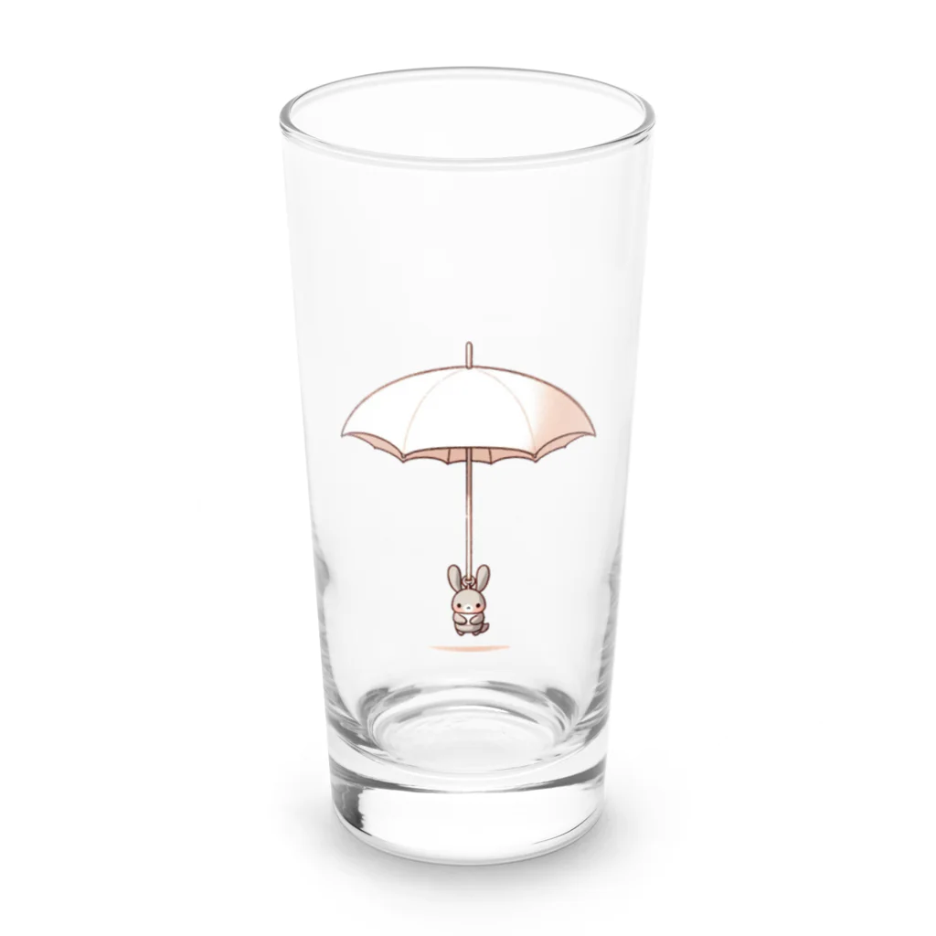 白傘ユメのかわいいウサギ傘のグッズ Long Sized Water Glass :front